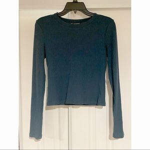 Dark teal long sleeve shirt